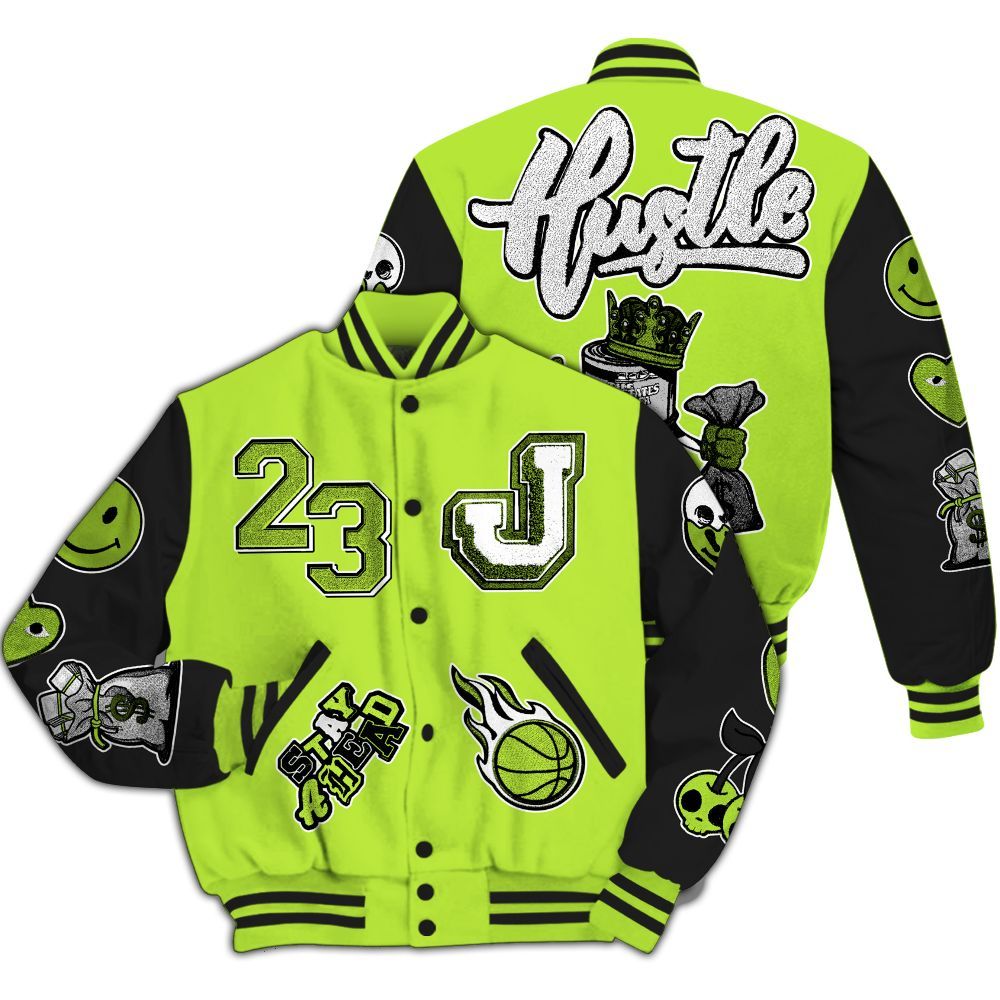 Varsity Jacket To Match Air Force 1 Low Dance Volt - Hustles Money Number 23 All Over Print