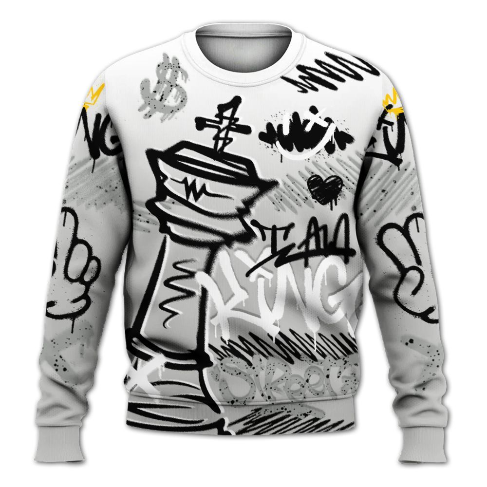 Sweatshirt To Match Retro White Oreo 4s - Street King Chess Streetwear All Over Print