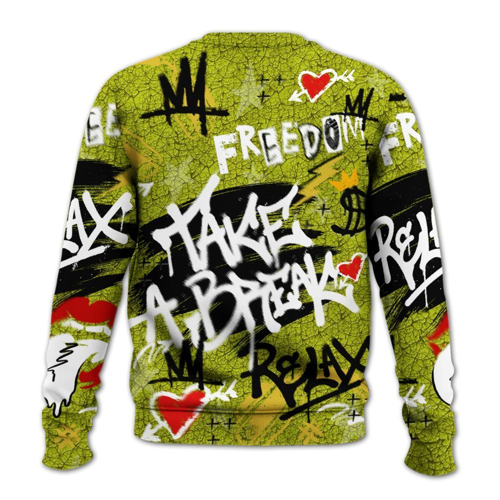 Sweatshirt To Match Dunk Low QS Halloween Skull - Take Break Freedom Graffiti Streetwear All Over Print