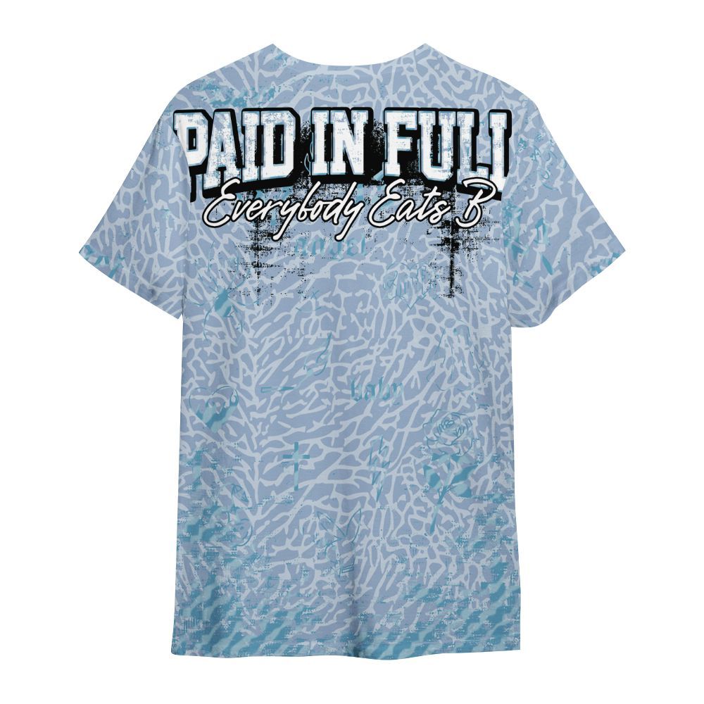 Shirt To Match Denim Pink Glow 3s - Paid In Full Money All Over Print