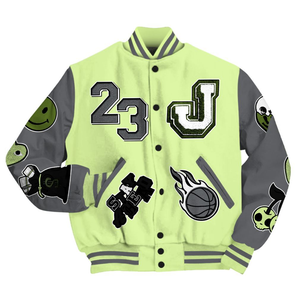 Varsity Jacket To Match Smoke Grey Volt TR 1s - Hustles Money Number 23 All Over Print