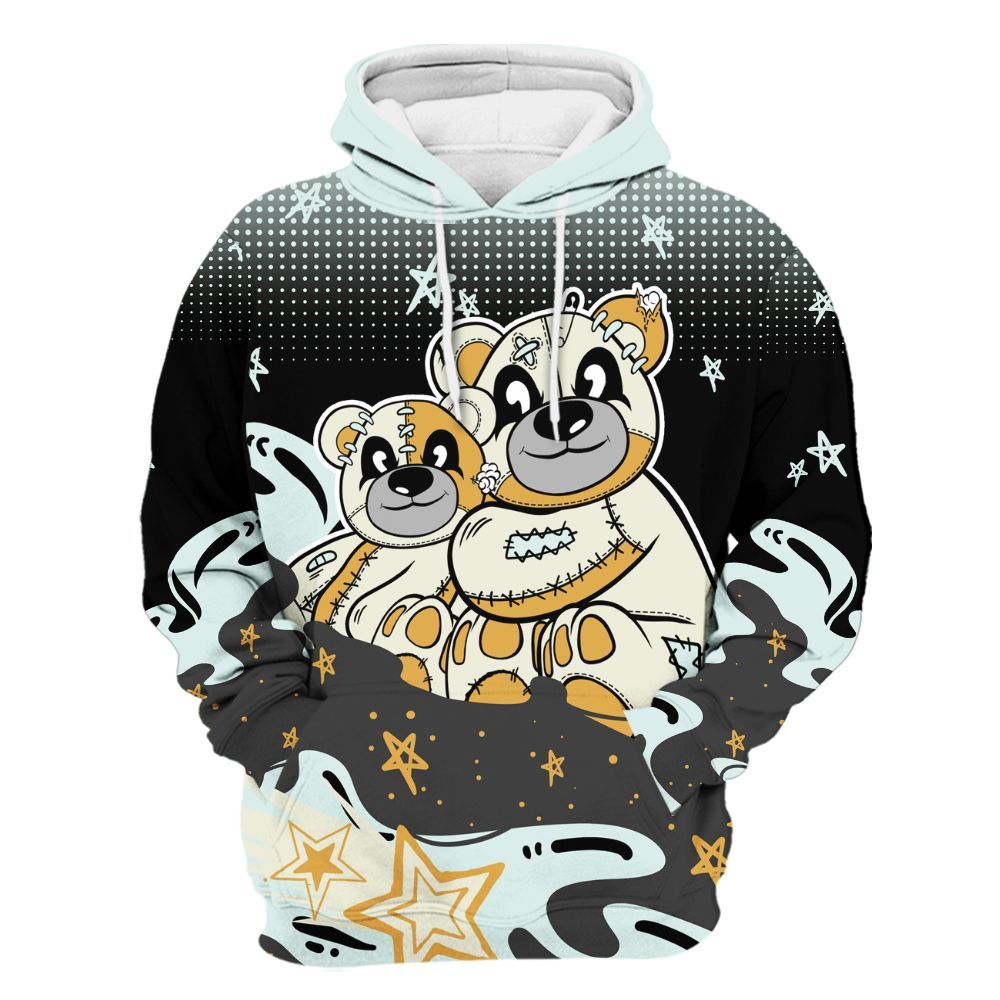 Hoodie To Match Pure Platinum 4s - Sincere Fondness Bear Stars All Over Print