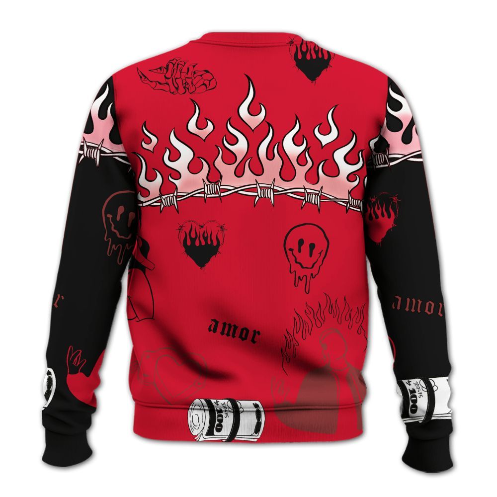 Sweatshirt To Match Air Max Sunder Gore Tex Fire Red - Snake Trust No One All Over Print