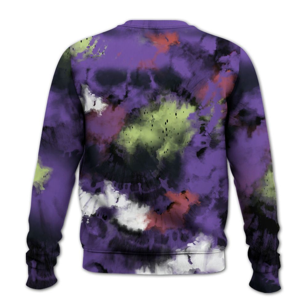 Sweatshirt To Match Canyon Purple 4s - God Blessed Tie Dye All Over Print