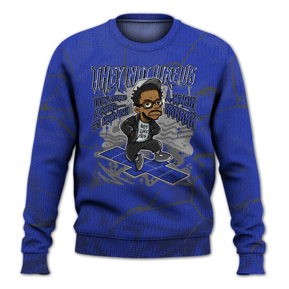Knitted Sweater To Match Air Max Plus Black Racer Blue - Hopscotch Dislike Us Graphic Crack