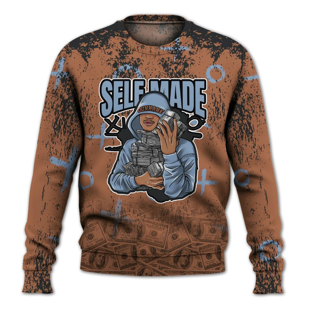 Sweatshirt To Match Air Foamposite Metallic Copper - Selfmade Unique Grunge All Over Print