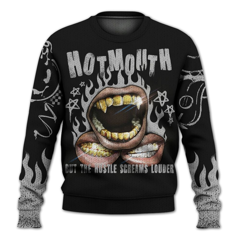 Knitted Sweater To Match NOCTA Black 2s - Mouth Burning Street Style