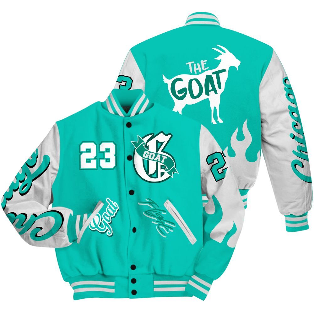 Varsity Jacket To Match Dunk Low Clear Jade - The G.O.A.T Flight Streetwear All Over Print
