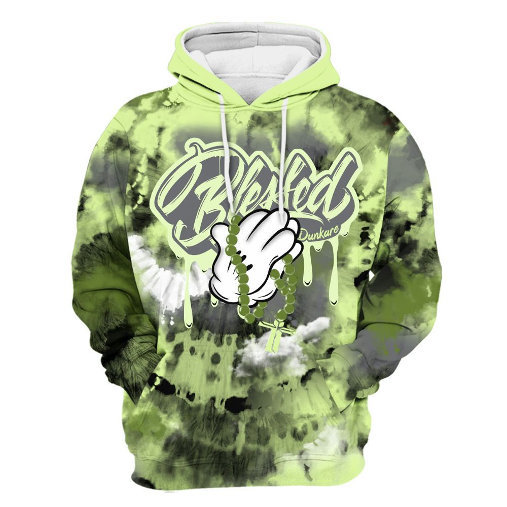Hoodie To Match Smoke Grey Volt TR 1s - God Blessed Tie Dye All Over Print