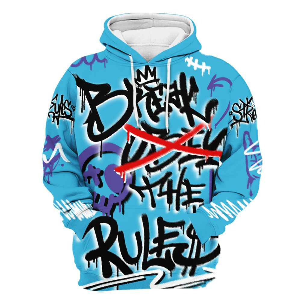 Hoodie To Match Retro Aqua 6s - Break Rules Streetwear All Over Print