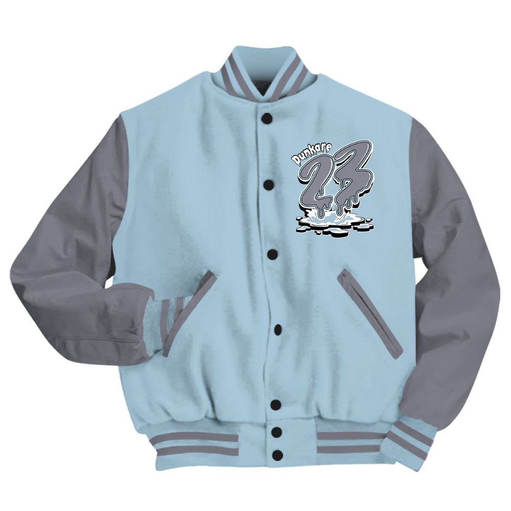 Varsity Jacket To Match Chambray 7s - Custom Name 23 Drip All Over Print