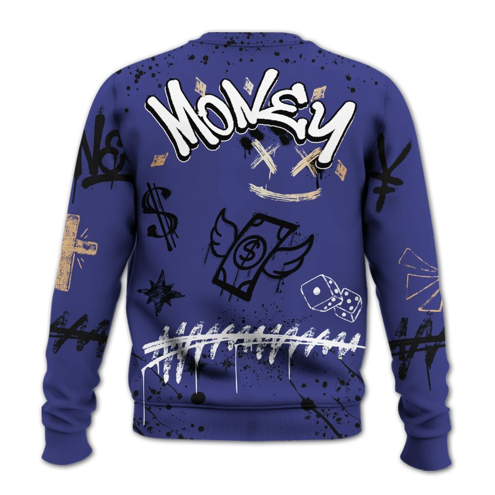 Sweatshirt To Match JM Pro Black Concord - Everybody Paid In Full Crayon All Over Print