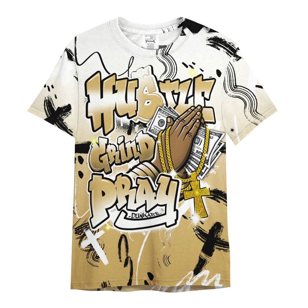 Shirt To Match Craft Paris 6s - Money Hustle Grind Pray All Over Print