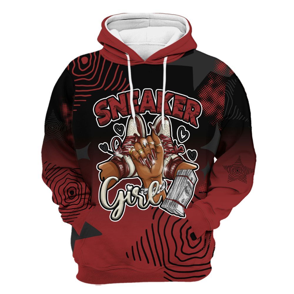 Hoodie To Match High 85 Bred 1s - Sneakerz Girlz Unique Starz All Over Print