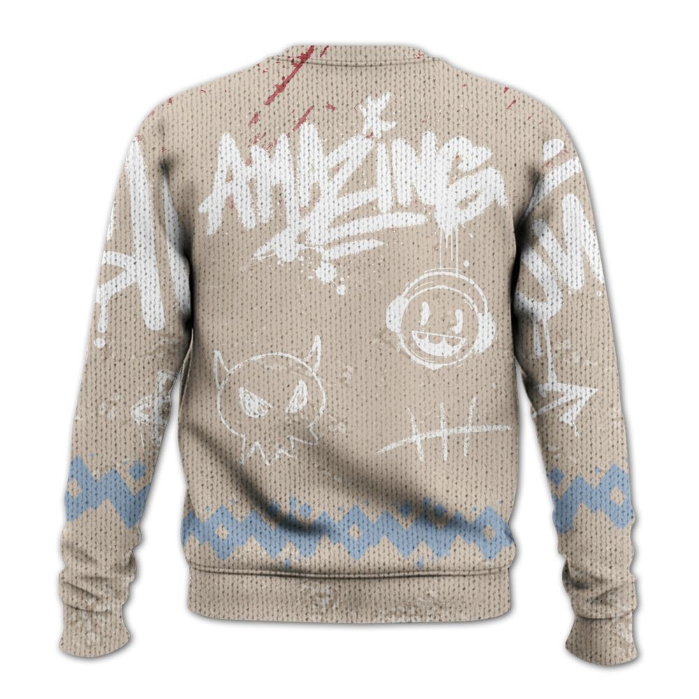 Sweater To Match Desert Sand 3s - Friday Sneaker Crayon Graphic