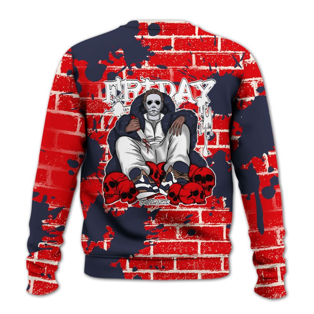 Sweatshirt To Match Low OG Howard University 1s - Friday Brick All Over Print