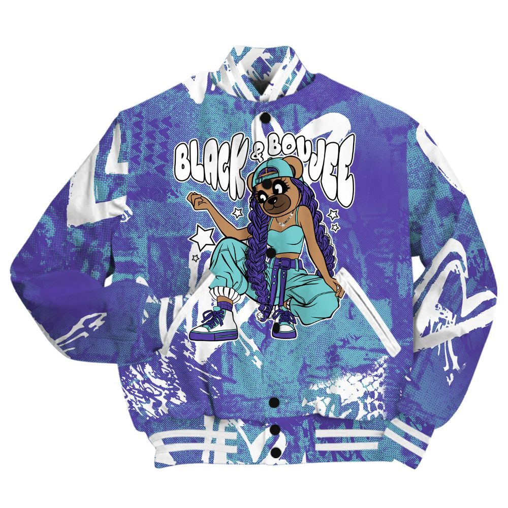 Varsity Jacket To Match Low Hornets 1s Shirt - Boujee Girls Bear Heart Grunge All Over Print