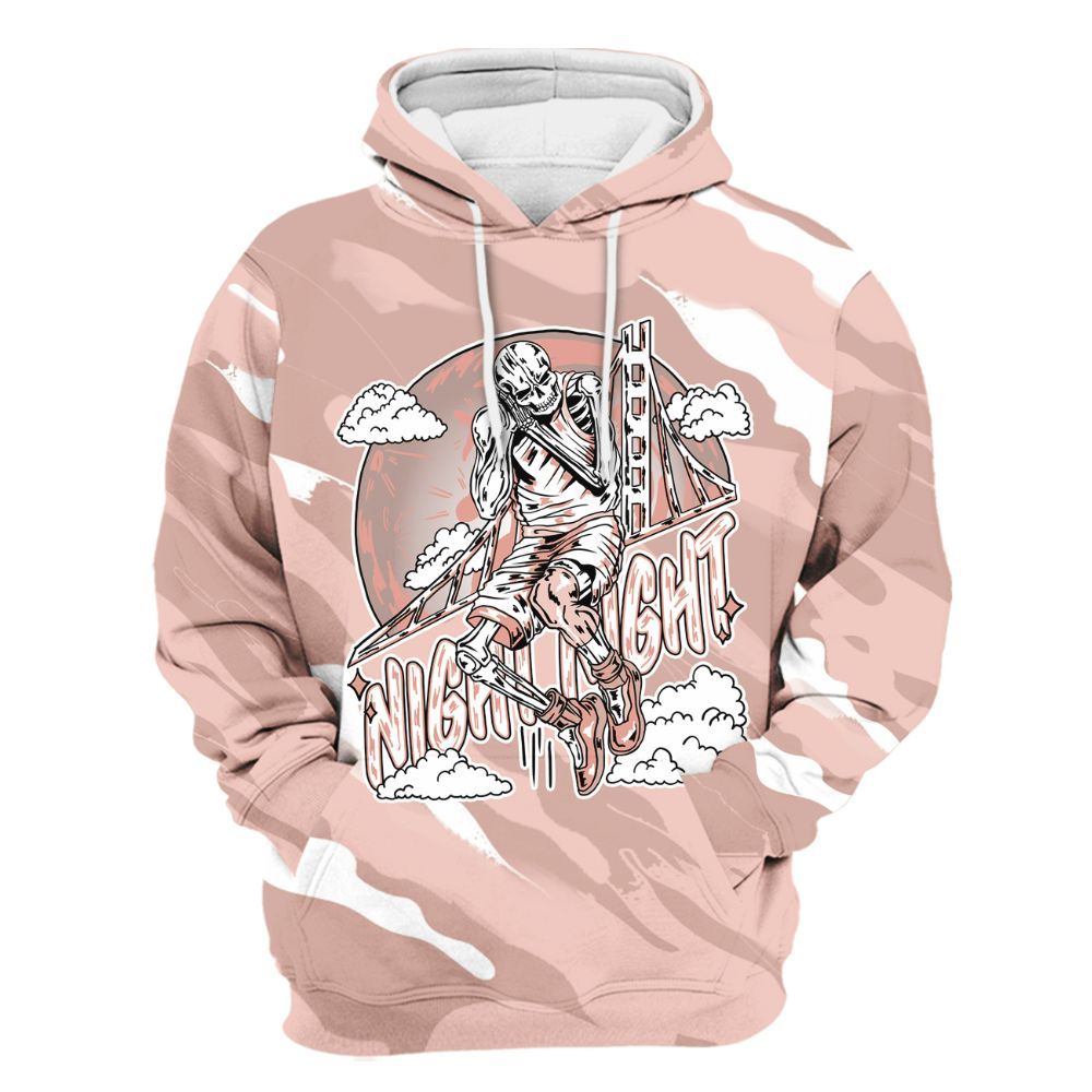 Hoodie To Match Low Legend Pink 11s - Seeya Skeleton Colored All Over Print
