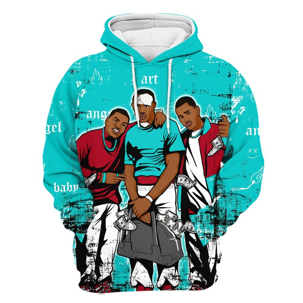 Hoodie To Match Air Griffey Max 1 Freshwater - Paid In Full Money All Over Print