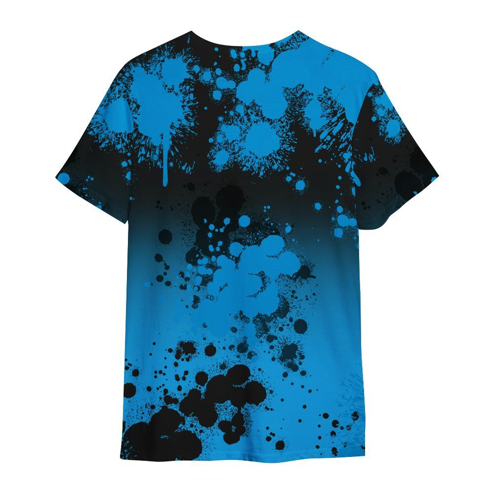 Shirt To Match Black University Blue 2022 13s - God Blessed Ink Drip All Over Print