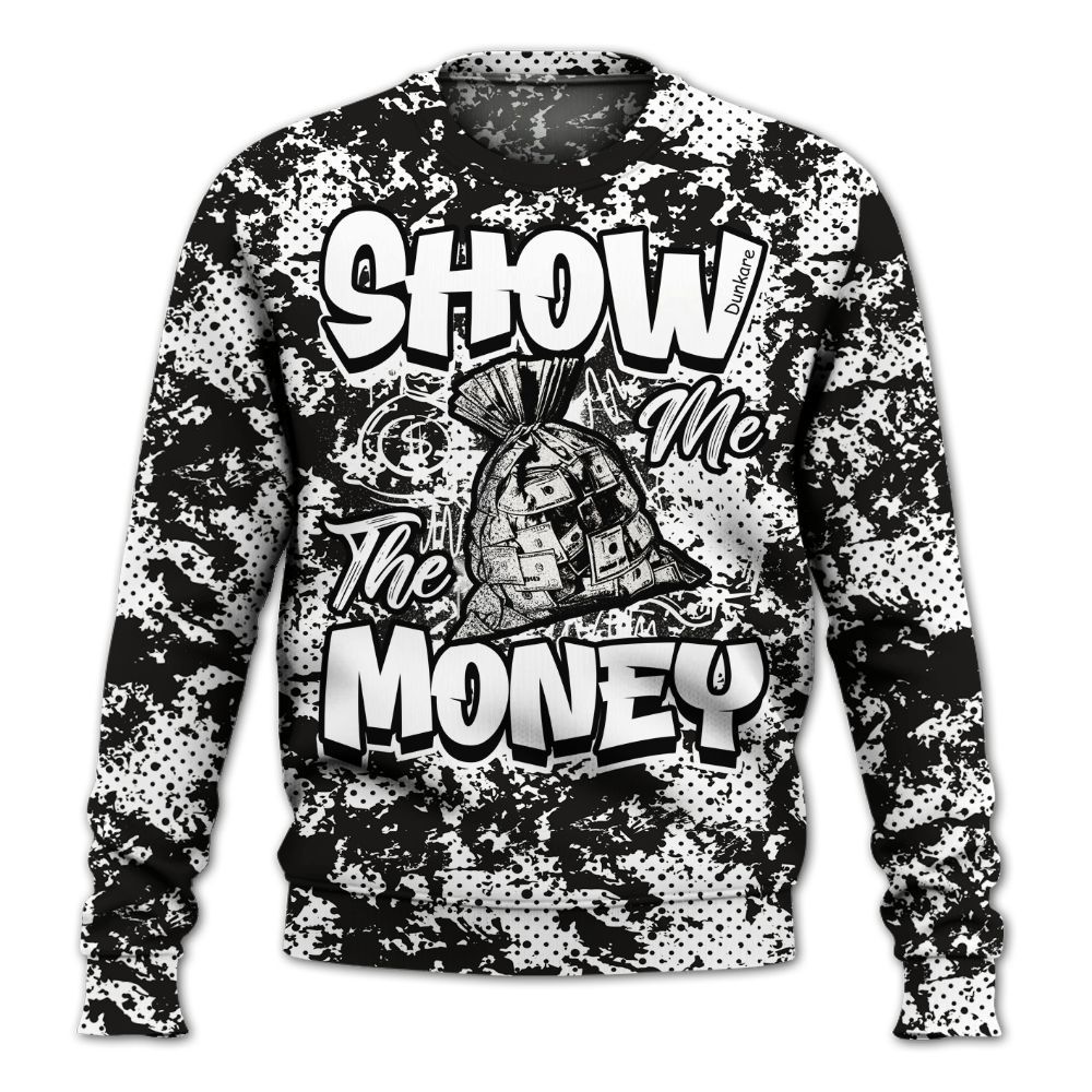 Sweatshirt To Match Retro Reverse Metallic 5s - Show Me The Money Retro All Over Print