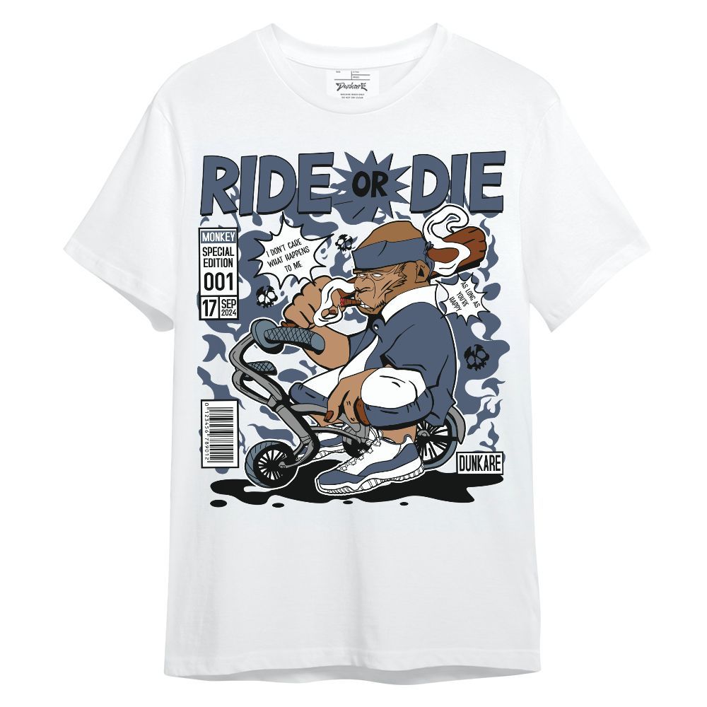 Shirt To Match Low Diffused Blue 11s - Monkey Rider Sneaker Unisex Shirt