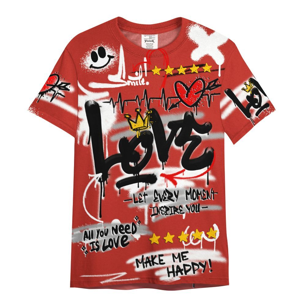 Shirt To Match Dunk Low St. Johns - Happy Love Beats Graffiti Streetwear All Over Print