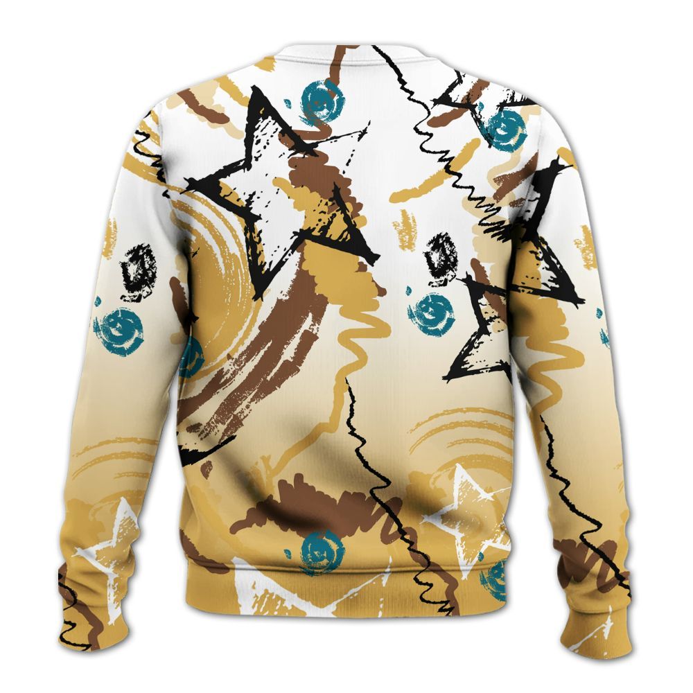 Sweatshirt To Match Retro Cacao Wow 4s - Grind Shine Later Drip All Over Print