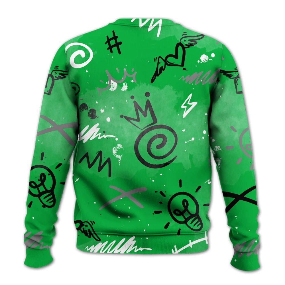 Sweatshirt To Match Lucky Green 5s - Drip Been Di2ferent All Over Print