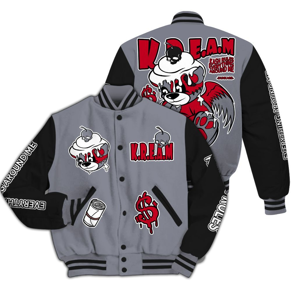 Varsity Jacket To Match Retro Black Flint 13s - Loot Bear All Over Print