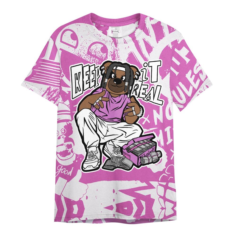 Shirt To Match Hyper Violet 4s - Keep_in Auth Bear Monogram Graffiti Shirt Unisex