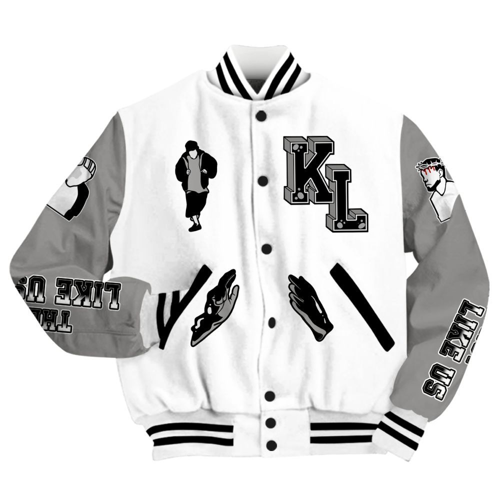 Varsity Jacket To Match OG Steel Grey 10s - Dislike Us All Over Print