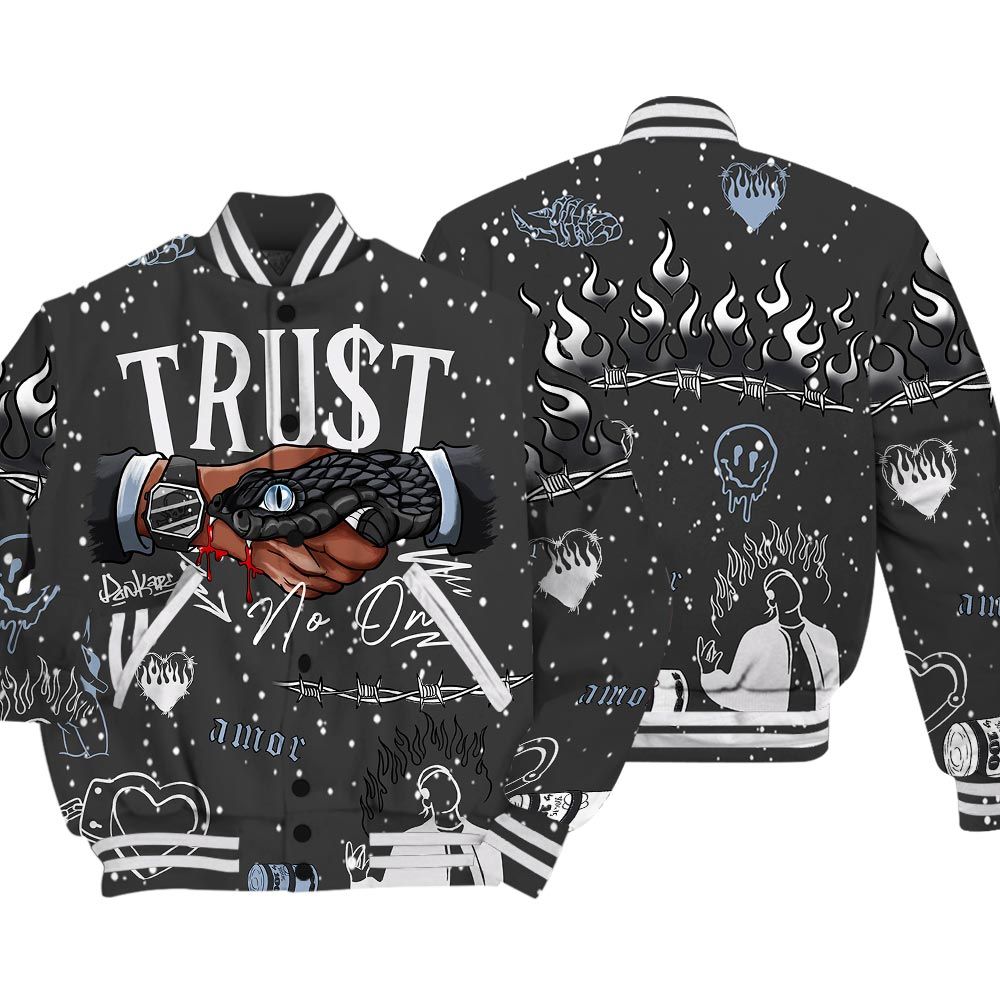 Varsity Jacket To Match Varsity Streetwear Snake Trust No One, Reverse Oreo 6s T-Shirt, Sneaker Reverse Oreo 6s Baseball Varsity Jacket 1604 NCT