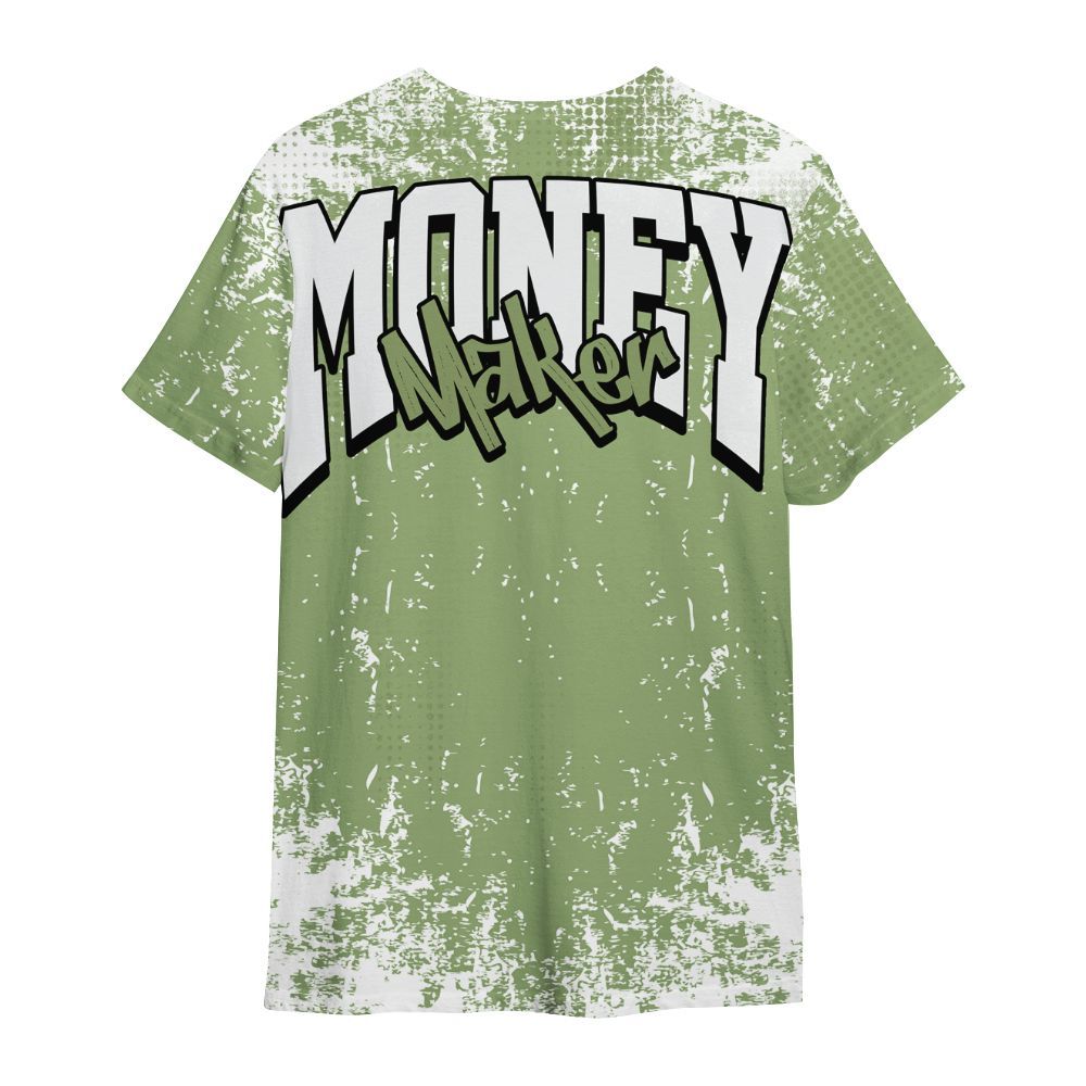 Shirt To Match Oil Green 4s - Move In Silence Money Street Retro All Over Print