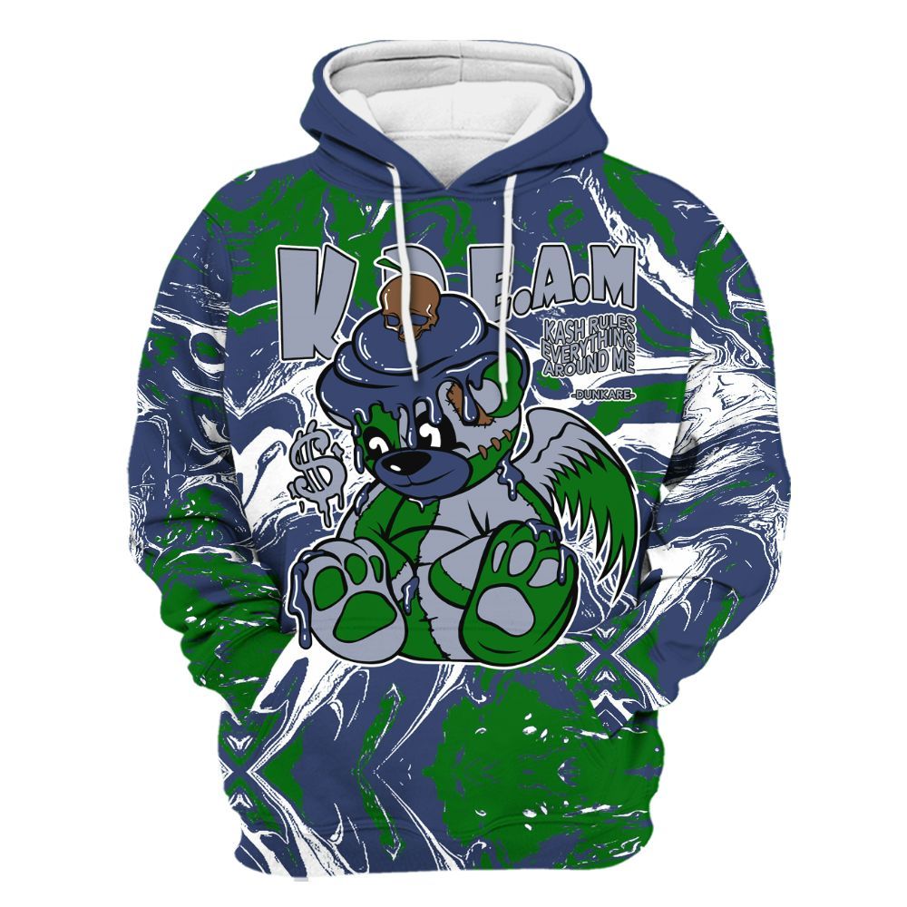 Hoodie To Match Midnight Navy 13s - Loot Bear Liquid All Over Print