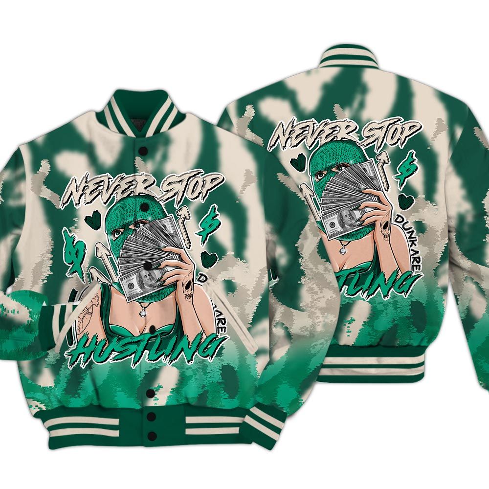 Varsity Jacket To Match Oxidized Green 4s - Hustling Unique Burn Varsity Jacket Unisex