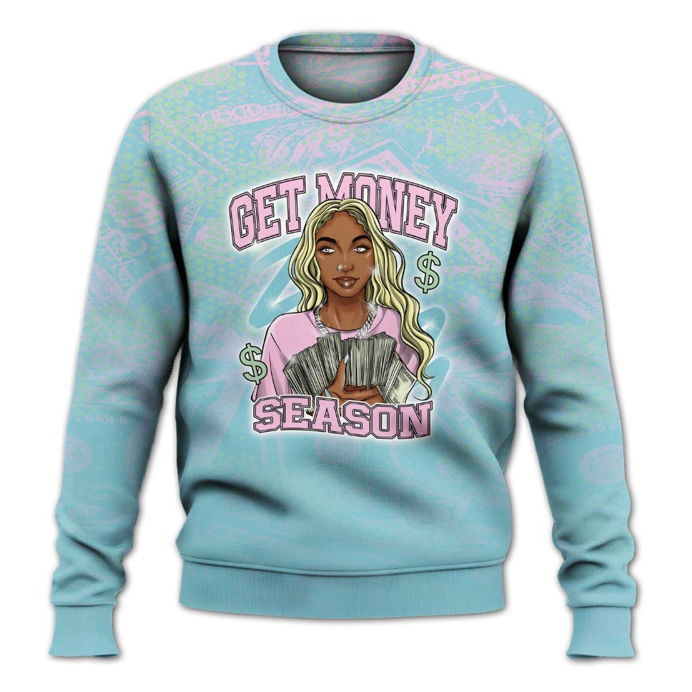 Sweatshirt To Match SB Dunk Low Visty - Get Moneys Season Banknote All Over Print