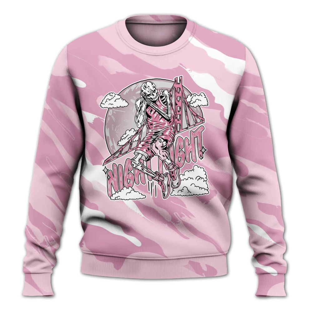 Sweatshirt To Match Orchid 4s - Seeya Skeleton Colored All Over Print