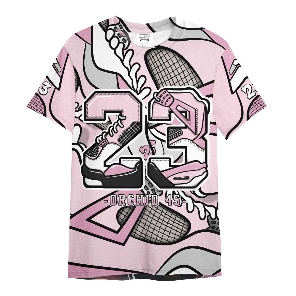 Shirt To Match Orchid 4s - Number 23 Style 4s All Over Print