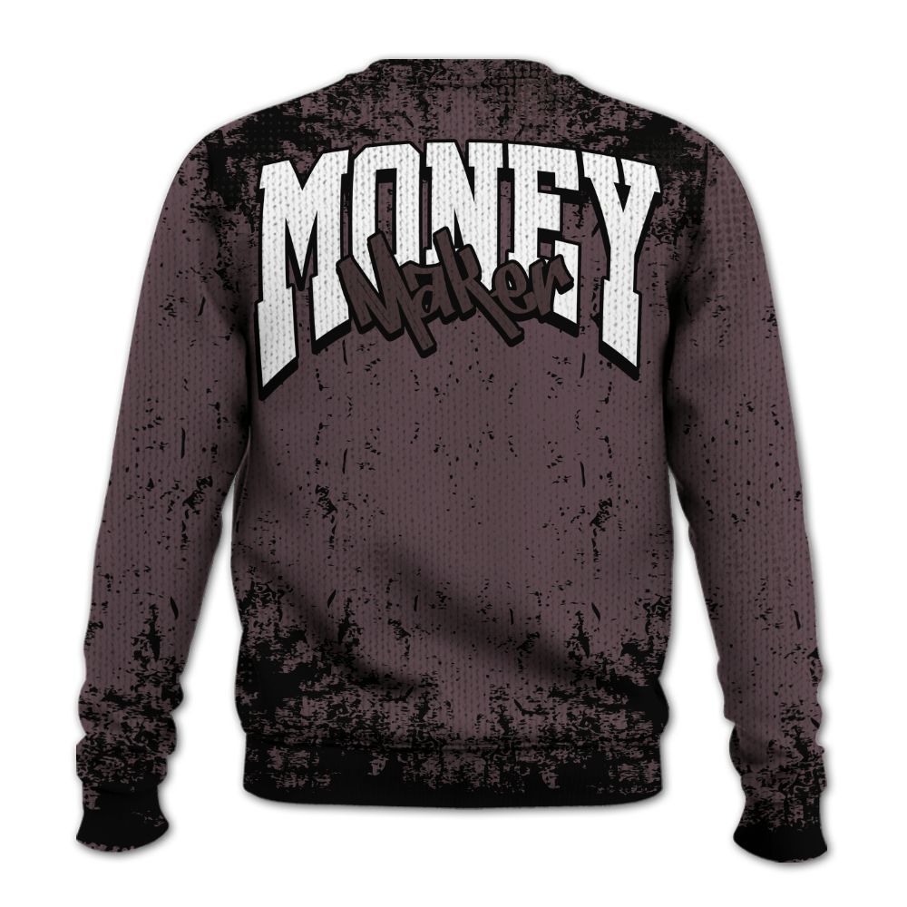 Knitted Sweater To Match AMM Black 3s - Move In Silence Money Street Retro