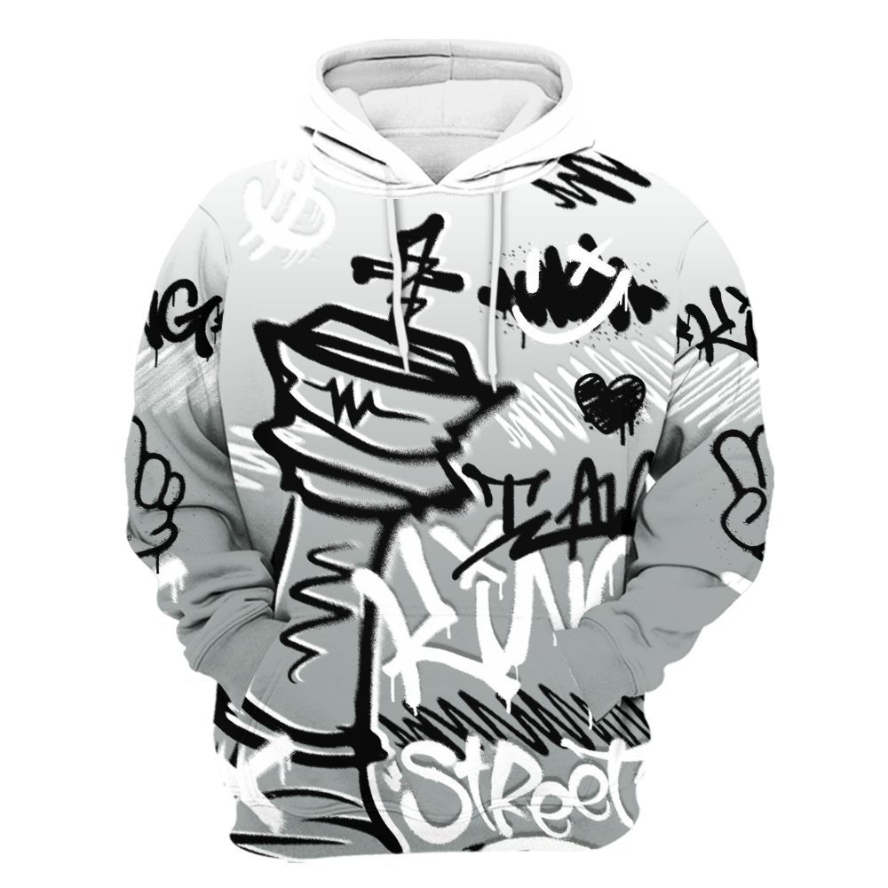 Hoodie To Match Dunk Low White Light Smoke Grey - Street King Chess Streetwear All Over Print
