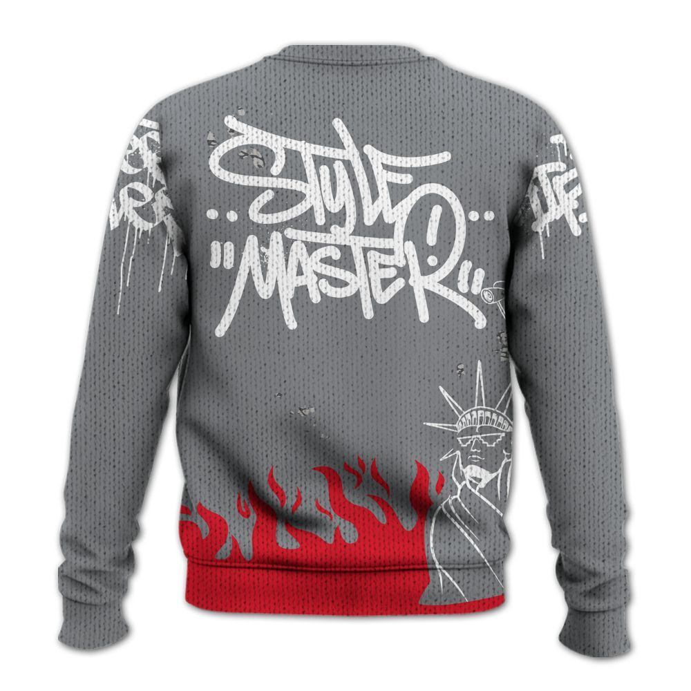 Knitted Sweater To Match Black Cement 3s - Graphic Fck Around Find Out