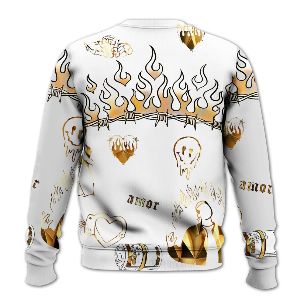 Sweatshirt To Match NET Gold 4s - Snake Trust No One All Over Print