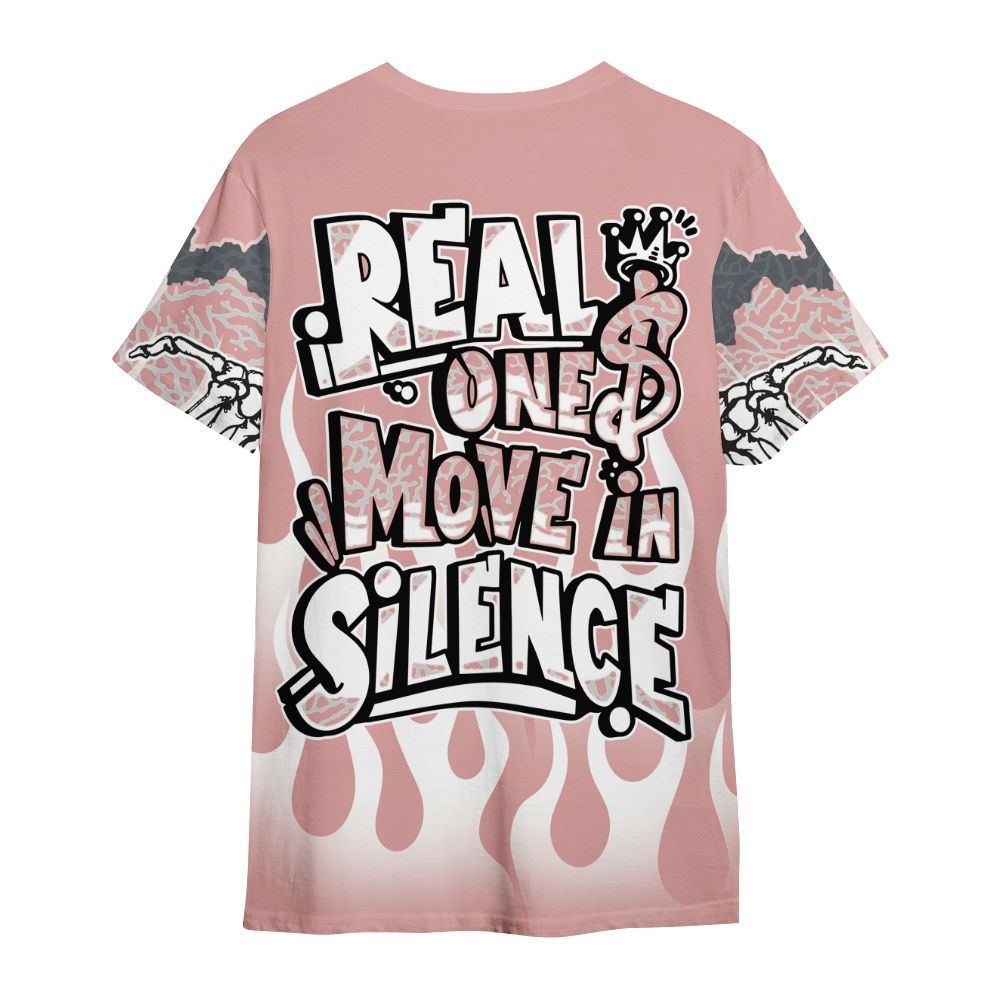 Shirt To Match Red Stardust 3s - Ones Move In Silence Graphic Trapped All Over Print