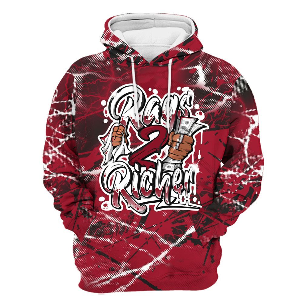 Hoodie To Match High OG Black Toe Reimagined 1s - Rag 2 Rich Graphic All Over Print