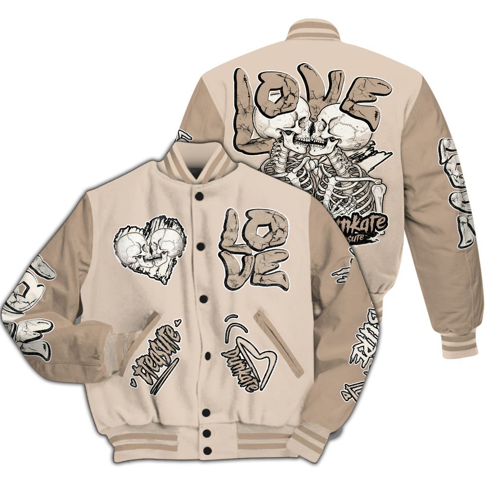 Varsity Jacket To Match Untouchable And Moments Cream - Skull Bear All Over Print