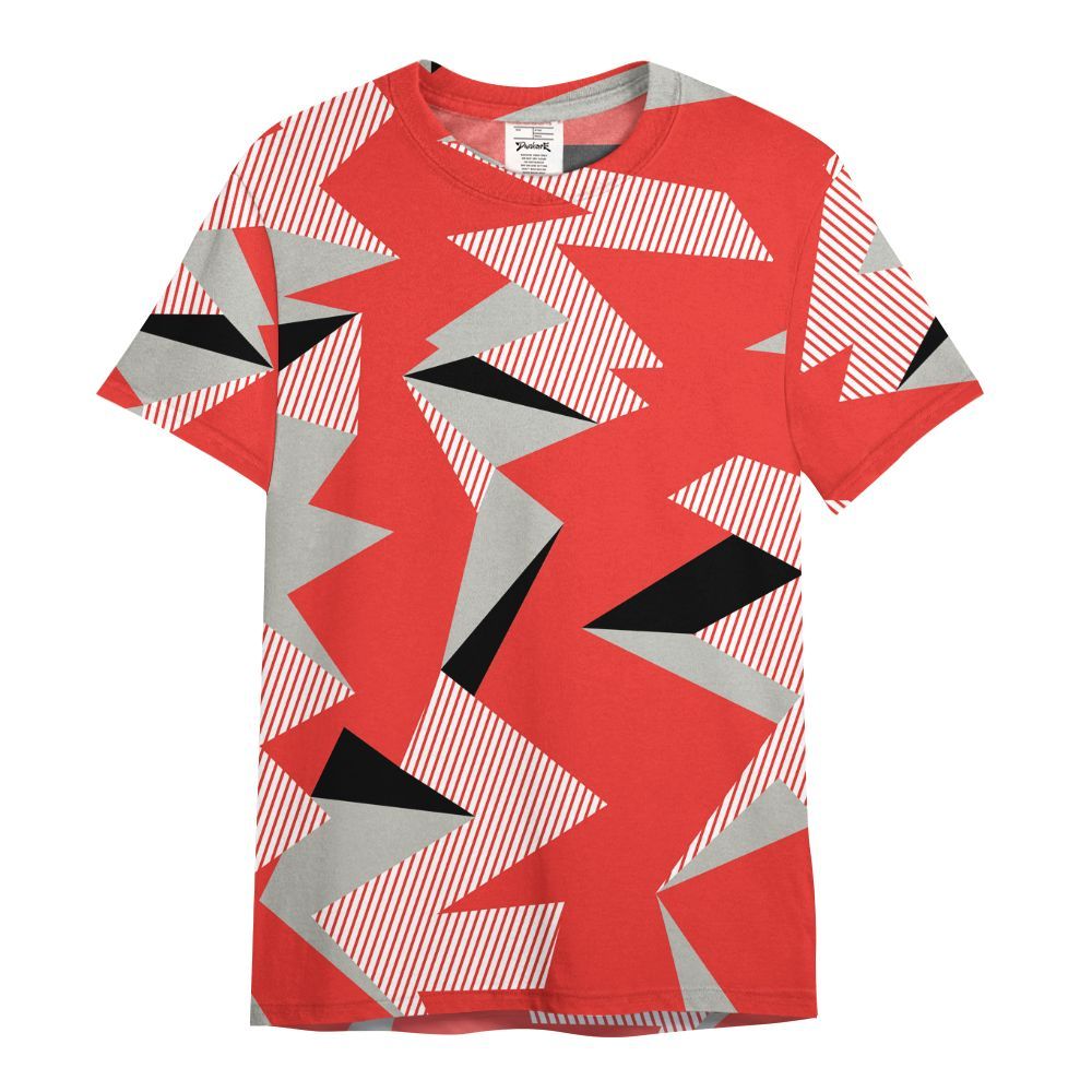 Shirt To Match Vomero 5 Bright Crimson - Geometric Camouflage Pattern All Over Print