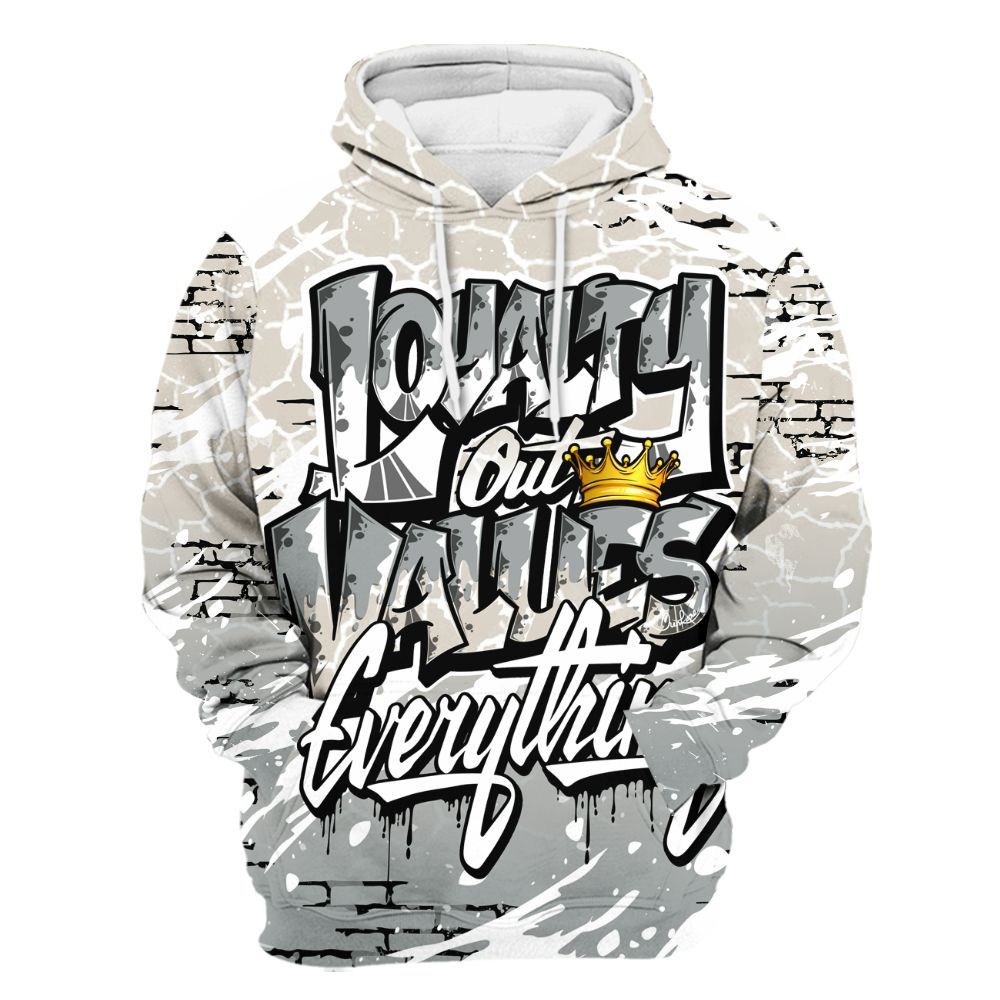 Hoodie To Match Retro Pure Money 3s - Values Of Loyalty Drip All Over Print