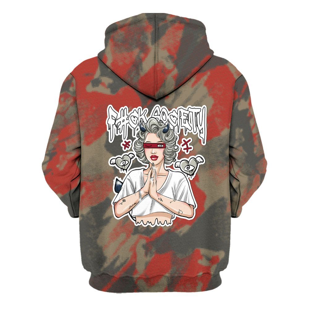 Hoodie To Match White Midnight Navy 6s - F#ck Xociety Halftone All Over Print