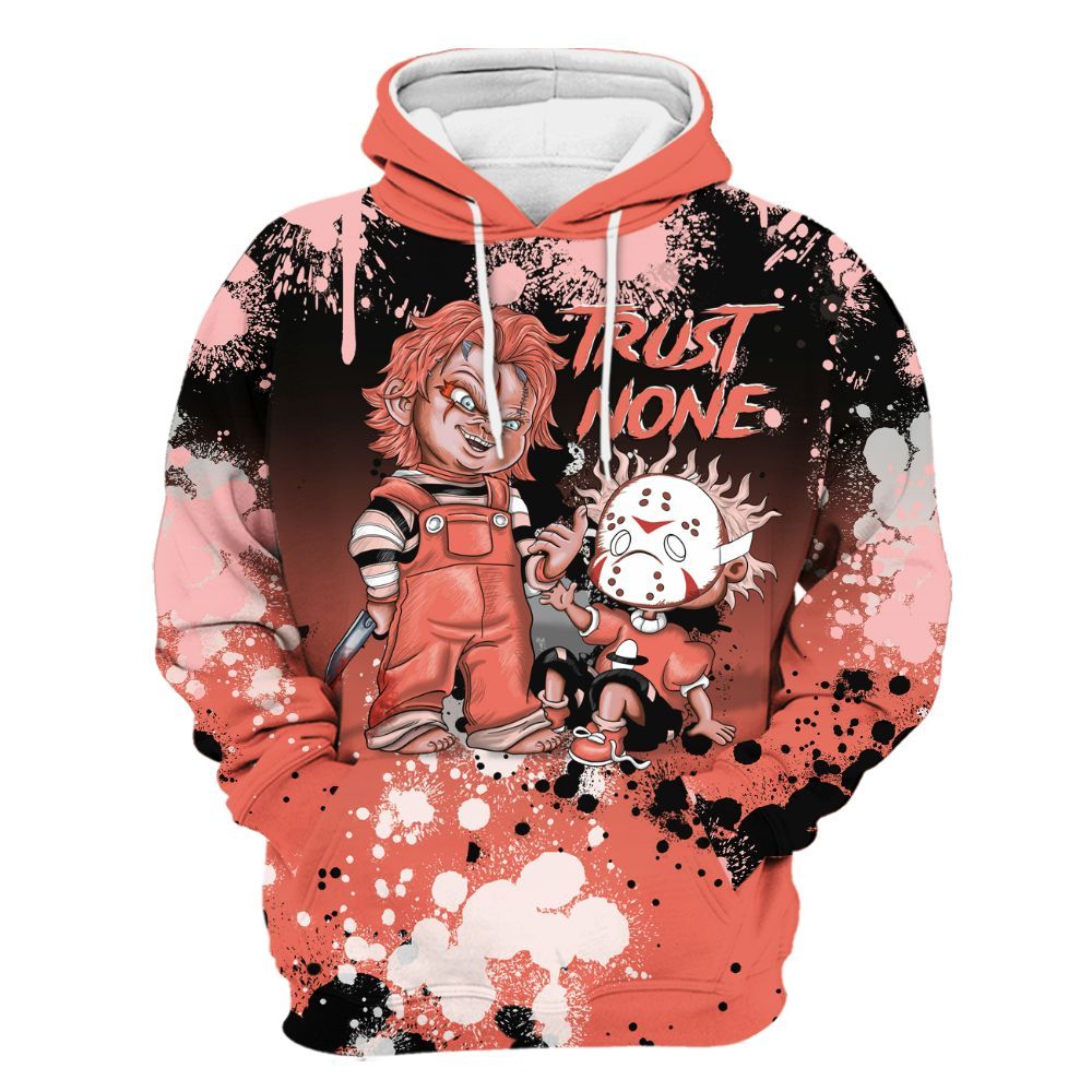 Hoodie To Match Low OG PSG 1s - Trust No One Scary All Over Print